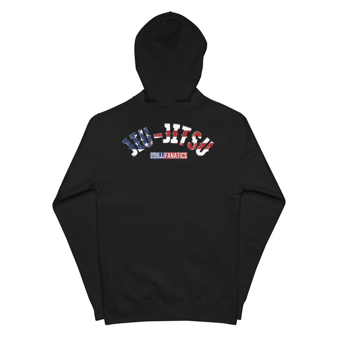 USA Flag Jiu Jitsu Premium Zip Hoodie