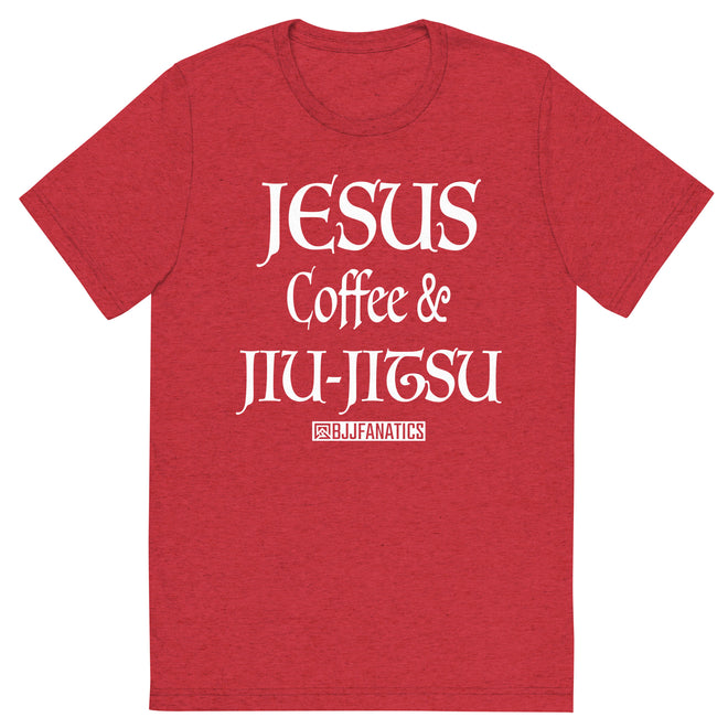 Jesus, Coffee and Jiu Jitsu Dark Tee